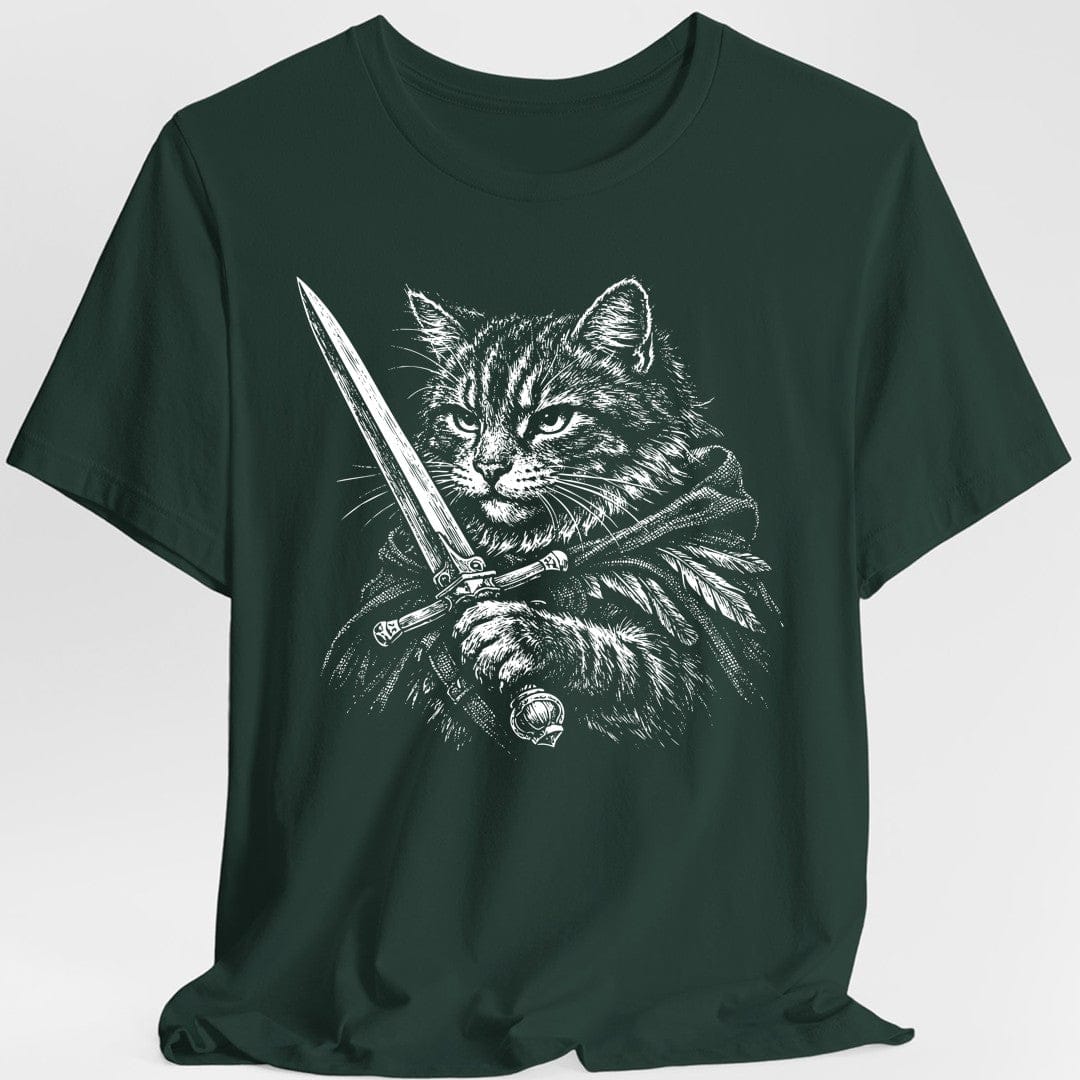 Printify T-Shirt Forest Green / S Warrior Cat Fantasy T-shirt