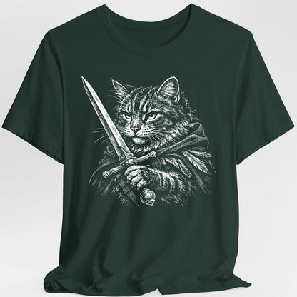 Printify T-Shirt Forest Green / S Warrior Cat Fantasy T-shirt