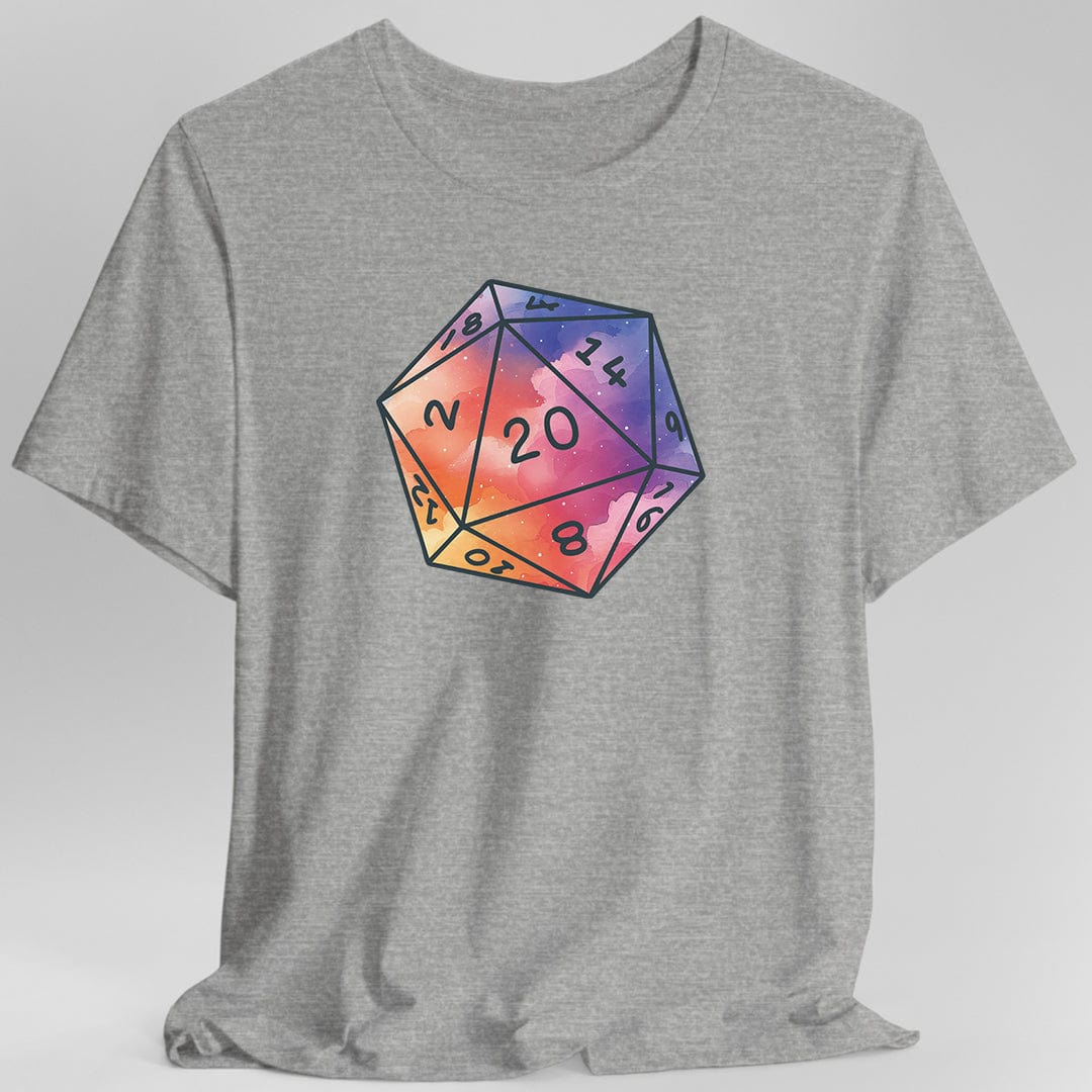Printify T-Shirt Sport Grey / S Watercolor Clouds D20 Dice Shirt