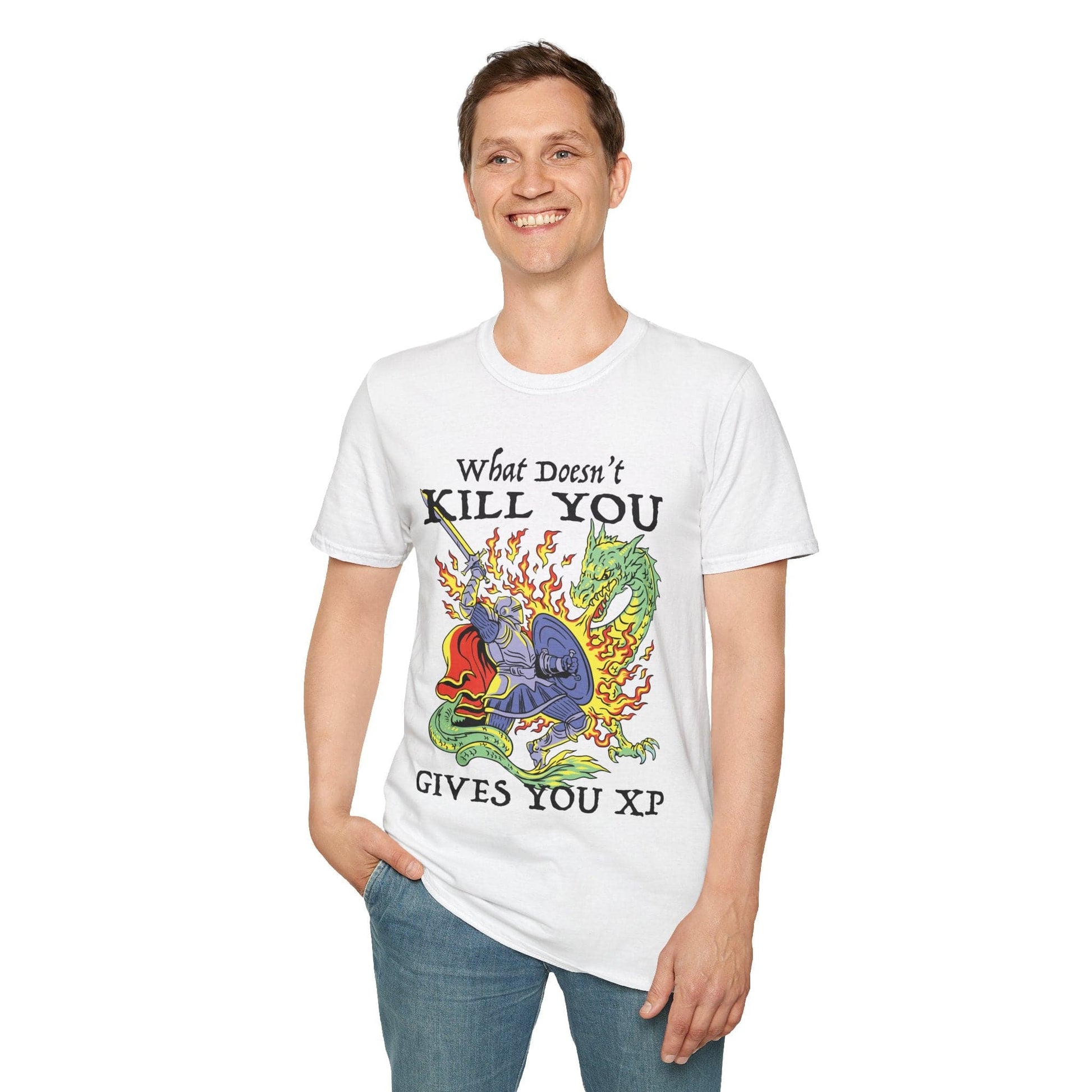 Printify T-Shirt What Doesn't Kill You Gives You XP T-Shirt