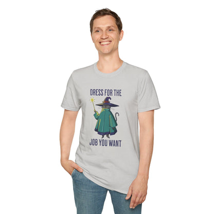 Printify T-Shirt Wizard Cat T-Shirt - Dress For The Job You Want