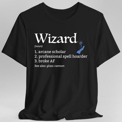 Printify T-Shirt Black / S Wizard Class Definition D&D T-Shirt