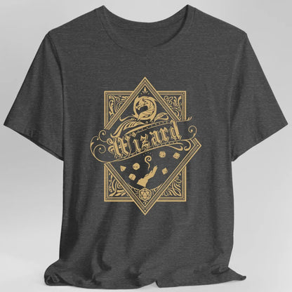 Printify T-Shirt Dark Heather Grey / S Wizard D&D Class Emblem T-shirt