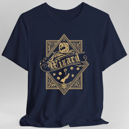 Printify T-Shirt Navy / S Wizard D&D Class Emblem T-shirt