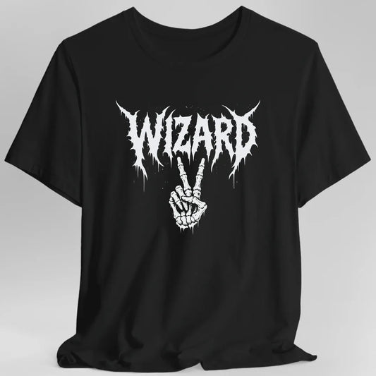 Printify T-Shirt Black / S Wizard Heavy Metal T-Shirt