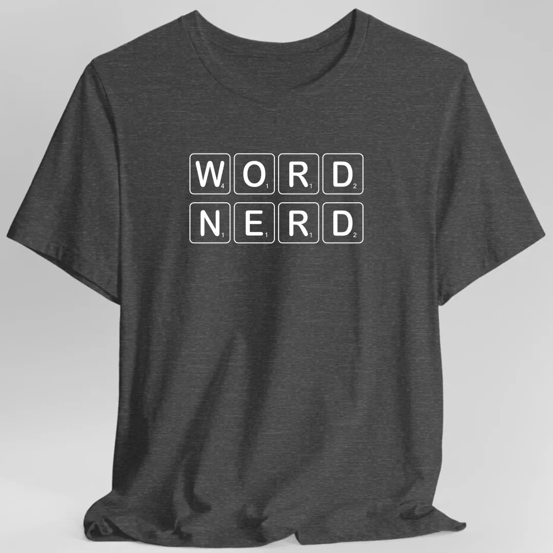 Printify T-Shirt Dark Heather / S Word Nerd Scrabble T-Shirt