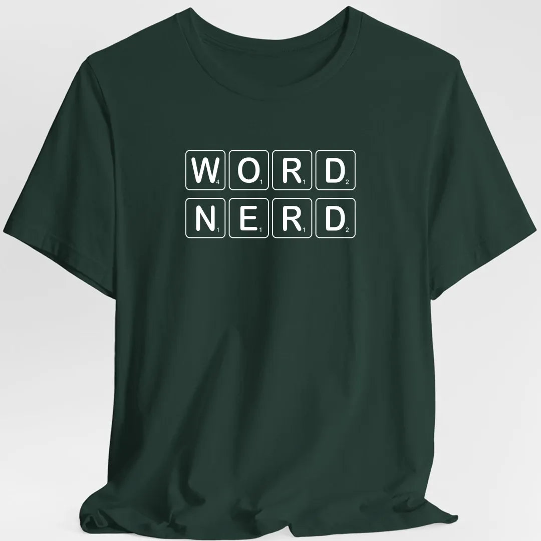 Printify T-Shirt Forest Green / S Word Nerd Scrabble T-Shirt