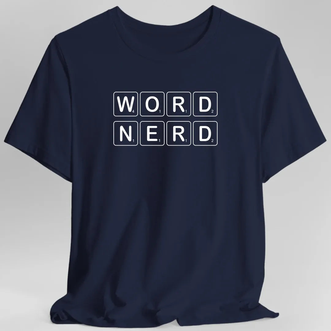 Printify T-Shirt Navy / S Word Nerd Scrabble T-Shirt