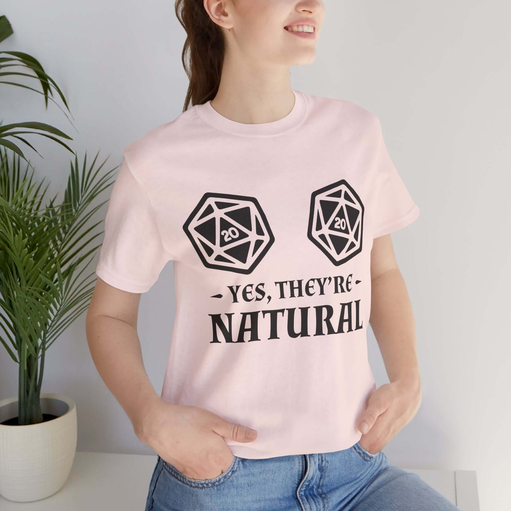 Printify T-Shirt Yes They're Natural DnD Shirt