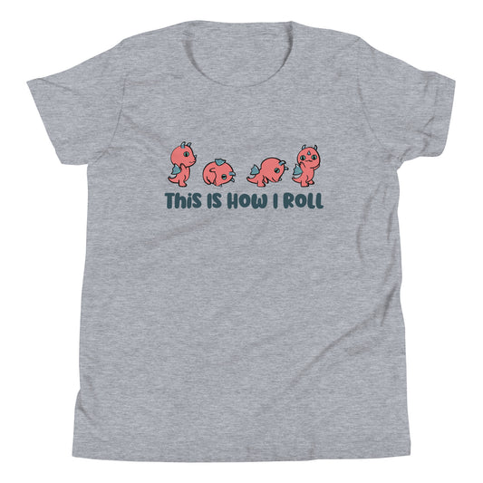 Kids' Kawaii Dragon T-Shirt - 'This Is How I Roll' Funny DnD Dragon Tee